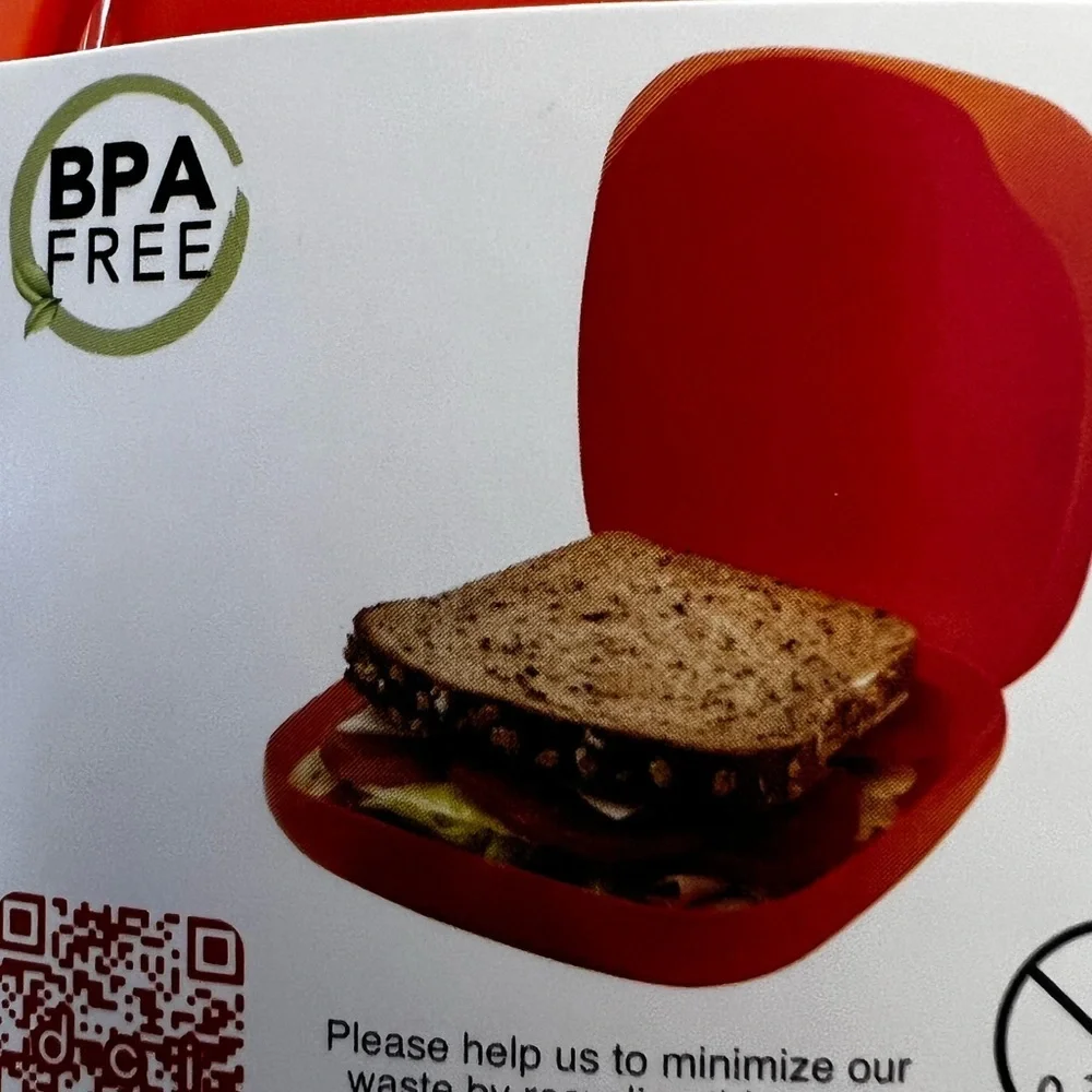 DCI Orange Silicone Reusable Sandwich Box